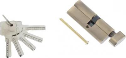 Цилиндр C BK AB 80 (35х45) мм ключ/вертушка античная бронза – фото 3