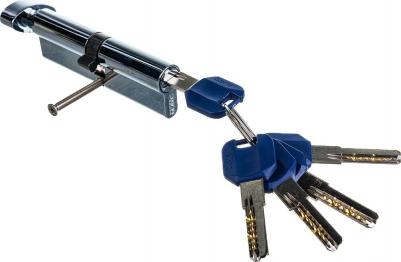 Цилиндр Z4002 100 45х55 мм ключ/вертушка хром