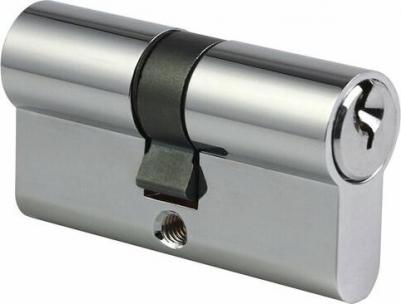 Цилиндр 2018 60 (30х30) мм ключ/ключ хром – фото 1