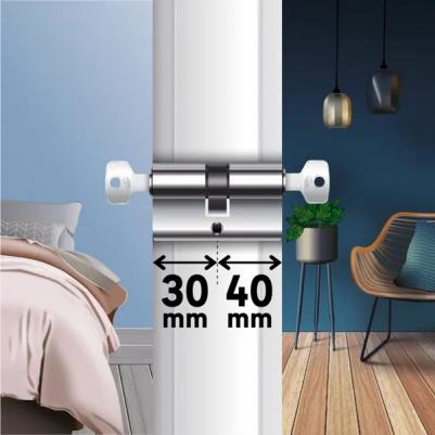 Цилиндр TTAL1-3040CR, 30x40 мм, ключ/ключ, цвет хром – фото 1