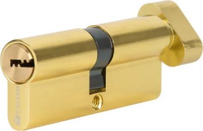 Цилиндр TTAL1-4040NBGD, 40x40 мм, ключ/вертушка, цвет латунь 3276007128291