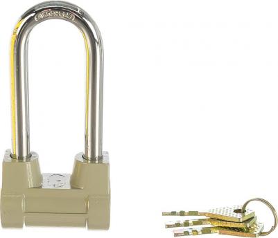 Замок навесной "MASTER" облегченный, дисковый механизм секрета, удлиненная дужка, 60mm – фото 2