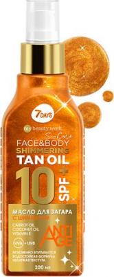Масло для загара для лица и тела с шиммером Shimmering Tan Oil SPF 10+ 200 мл – фото 2
