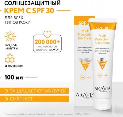Cолнцезащитный увлажняющий крем для лица Multi Protection Sun Cream SPF 30, 100 мл – фото 7