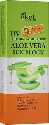 Солнцезащитный крем с алоэ UV aloe ampule sun block SPF50+PA+++ – фото 8