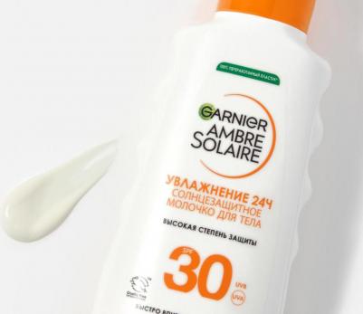 Ambre Solaire Увлажнение 24Ч Солнцезащитное молочко Для тела SPF 30 – фото 1
