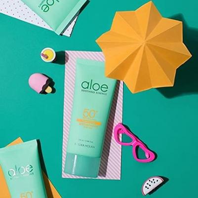 Солнцезащитный кремHolika Holika с алоэ Aloe Waterproof Sun Cream SPF 50+ PA ++++, 70 мл – фото 7