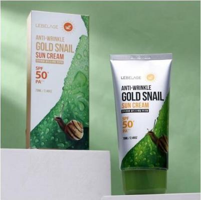 Крем солнцезащитный с муцином улитки Anti-Wrinkle Gold Snail Sun Cream SPF50+ PA+++, 70 мл – фото 1