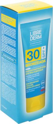 Крем Bronzeada для лица и зоны декольте солнцезащитный SPF30 50 мл