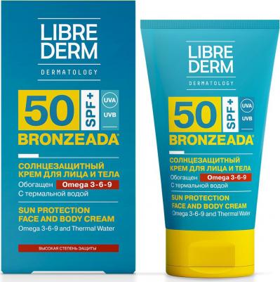 Крем Bronzeada солнцезащитный SPF50 с омега 3-6-9 и термальной водой 150 мл – фото 4
