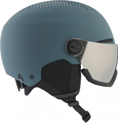 Зимний Шлем С Визором Arber Visor Q-Lite Dirt-Blue Matt р.54 см – фото 1