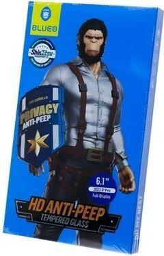 Стекло защитное Anti-Glare Tempered Glass Black Frame для iPhone 14 Pro – фото 1