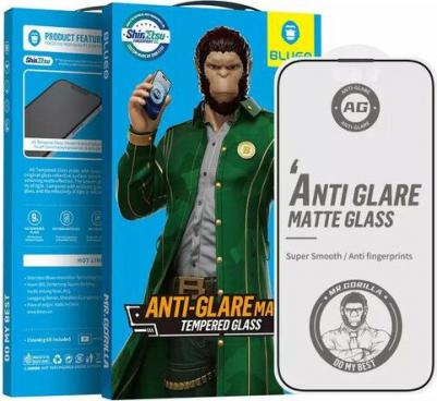 Защитное стекло 2.5D Silk full cover Anti-glare Anti-Static 0.26 мм для iPhone 14 Pro с черной рамкой