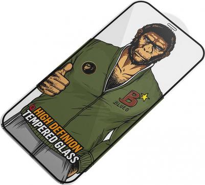 Защитное стекло 2.5D Silk full cover Narrow 0.26 мм для iPhone 13 Pro Max с черной рамкой )