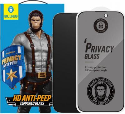 Защитное стекло для iPhone 16/15 Anti-peep с функцией приватности анти-шпион