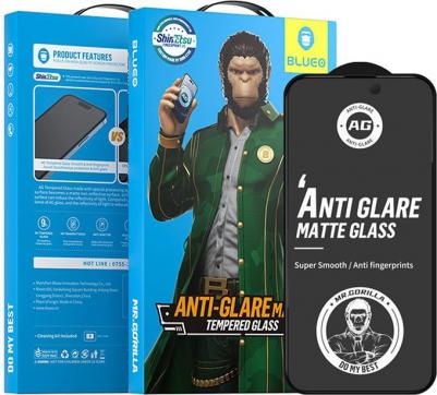 Защитное стекло для iPhone 16 Pro Anti-glare матовое с антибликовым покрытием – фото 1