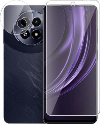 Защитное стекло на экран и камеру Realme 13 5G гибридное прозрачное – фото 1