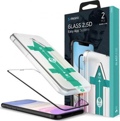 Защитное стекло 2,5D 2шт Easy App для Apple iPhone 12 mini 0.3мм черная рамка – фото 5