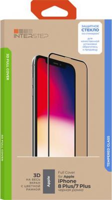 Защитное стекло с рамкой 3D Full Cover iPhone 8 Plus/7 Plus, черная рамка – фото 1