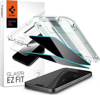 Защитное стекло GLAS.TR EZ FIT для IPHONE 15 Pro Max, 2 штуки, антишпион, AGL06874