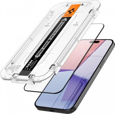 Защитное стекло Glas.tR EZ FIT Full Cover 2-Pack для iPhone 15 Pro Max Black – фото 5