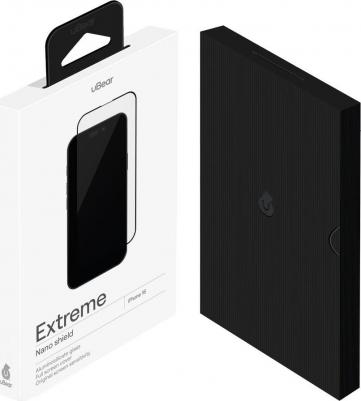 Защитное стекло для Apple iPhone 16 Extreme Nano, с черной рамкой – фото 1