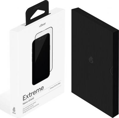 Защитное стекло для Apple iPhone 16 Pro Max Extreme Nano, с черной рамкой – фото 2