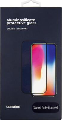 Защитное стекло для Xiaomi Redmi Note 9T, чёрная рамка