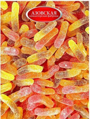 Мармелад жевательный фигурный "Кислые Гусенички", 1 кг