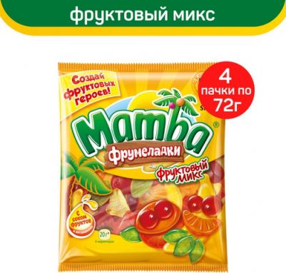 Жевательный мармелад Шторк МАМБА Фруктовый микс 72г