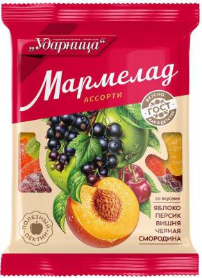 Мармелад Ассорти со вкусами яблока персика вишни чёрной смородины, 275 г – фото 1
