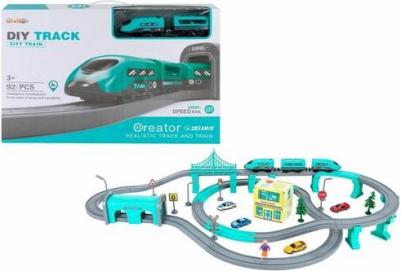 Железнодорожный набор Мой город, 92 предмета, звук – фото 1