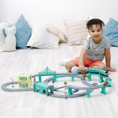 Железнодорожный набор Мой город, 92 предмета, звук