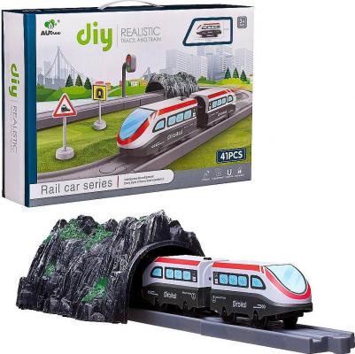 Железнодорожный набор с ландшафтным дизайном 40 деталей WB-00845 – фото 2