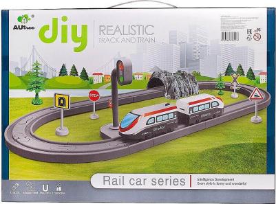 Железнодорожный набор с ландшафтным дизайном 40 деталей WB-00845 – фото 5