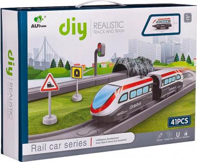 Железнодорожный набор с ландшафтным дизайном 40 деталей WB-00845