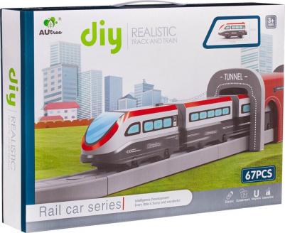 Железнодорожный набор с ландшафтным дизайном 67 деталей WB-00851 – фото 5