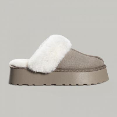 Тапочки Альва серо-коричневые женские -39 – фото 6