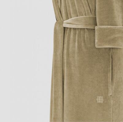 Халат Ранье бежевый велюровый XL(50) – фото 2