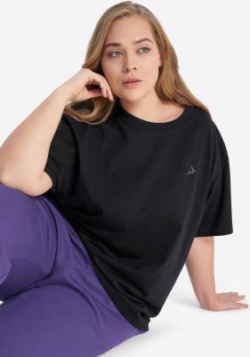 Футболка женская, Plus Size, Черный – фото 7