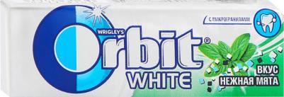 White "Нежная мята" жевательная резинка без сахара, 30 пачек по 13,6 г – фото 1