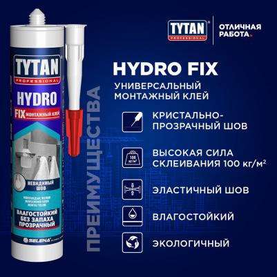 Клей монтажный акриловый Hydro Fix прозрачный 310 мл – фото 6