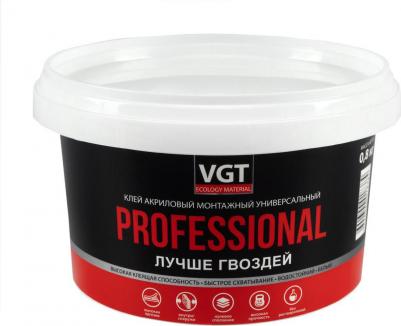 Клей монтажный универсальный акриловый белый "professional" 0,8 кг – фото 4