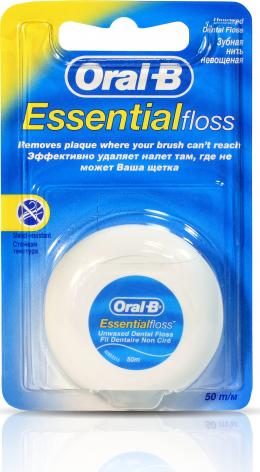 Oral-B зубная нить (Essential флосс невощеная 50m) – фото 3 Oral-B зубная нить (Essential флосс невощеная 50m) – фото 3