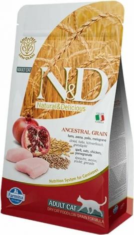 Farmina Сухой корм для кошек N&D Low-Grain Feline Chicken & Pomegranate Adult 1,5 кг – фото 6 Farmina Сухой корм для кошек N&D Low-Grain Feline Chicken & Pomegranate Adult 1,5 кг – фото 6