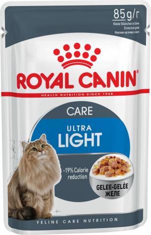 Royal Canin Корм для кошек Ultra Light для кошек, склонных к полноте, в желе конс. 85г Royal Canin Корм для кошек Ultra Light для кошек, склонных к полноте, в желе конс. 85г