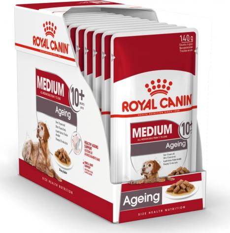 Royal Canin Пауч Medium Ageing 10+ Sause-Sobe кусочки в соусе собе для собак средних пород старше 10лет 140г – фото 4 Royal Canin Пауч Medium Ageing 10+ Sause-Sobe кусочки в соусе собе для собак средних пород старше 10лет 140г – фото 4