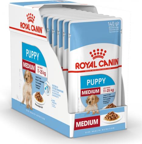 Royal Canin Пауч Medium Puppy Sause-Sobe кусочки в соусе собе для щенков средних пород c 2 до 10мес 140г – фото 3 Royal Canin Пауч Medium Puppy Sause-Sobe кусочки в соусе собе для щенков средних пород c 2 до 10мес 140г – фото 3