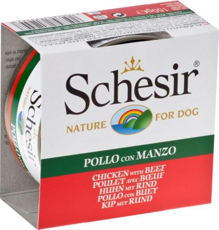 Schesir Консервы Nature for Dog Chicken Fillets with Beef кусочки в желе с куриным филе и говядиной для собак 150г – фото 3 Schesir Консервы Nature for Dog Chicken Fillets with Beef кусочки в желе с куриным филе и говядиной для собак 150г – фото 3