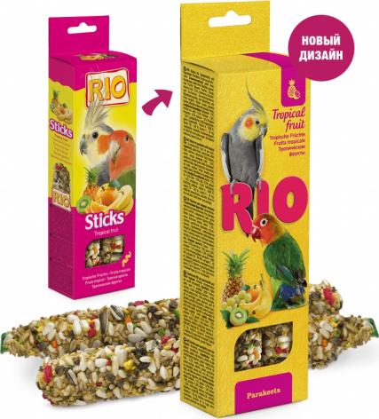 Rio Палочки для средних попугайчиков с тропическими фруктами – фото 3 Rio Палочки для средних попугайчиков с тропическими фруктами – фото 3